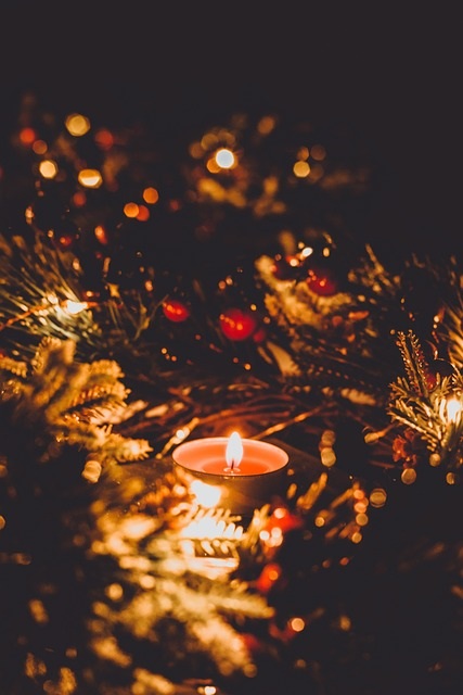Kerze an Weihnacht